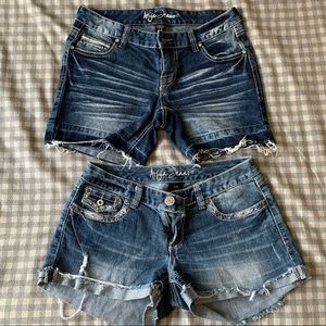 Ariya Jean Shorts: 2 Pair